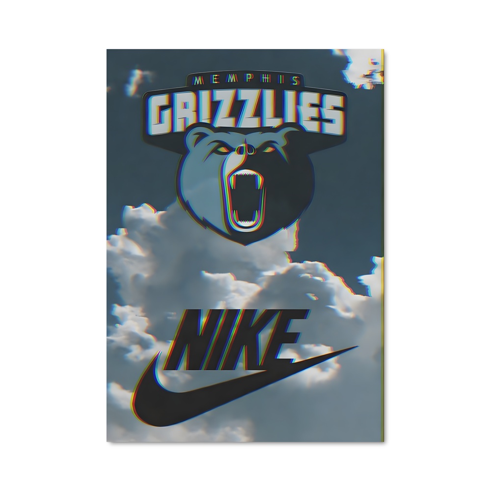 Poster Ciel Grizzlies – affiche Basketball